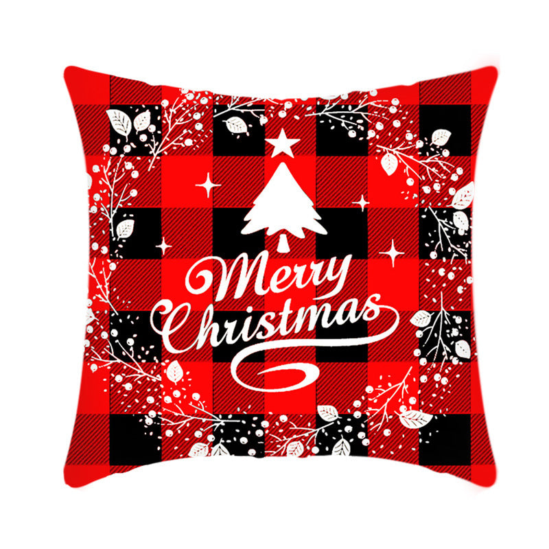 Frohe Weihnachten Kissenbezug 45 cm Elch Weihnachtsmann Kurze Plüsch Sofa Kissenbezug Home Decor Kissenbezug Weihnachtsdekoration