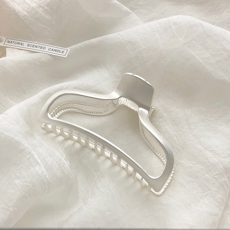 Elegante Gold Silber Hohl Geometrische Metall Haar Klaue Für Frauen Lange Dicke Haar Halter Haar Klaue Clip Mode Haar Zubehör