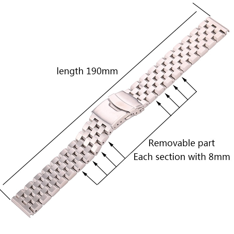Edelstahl Armband Armband 18mm 20mm 22mm 24mm Frauen Männer Solide Metall Gebürstet Armband Für Getriebe s3 Band Zubehör