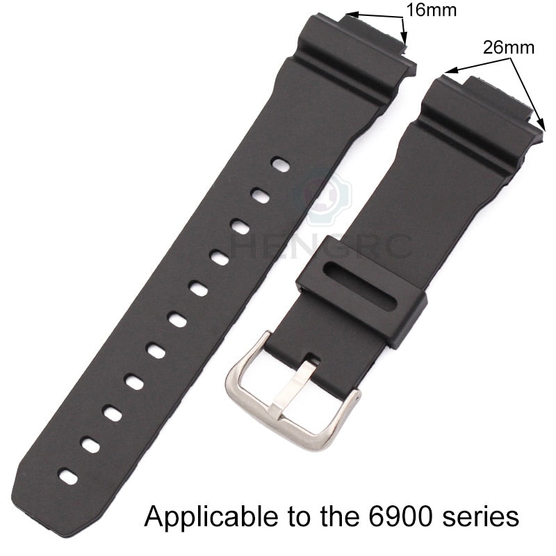 Silikon Gummi Uhrenarmband Männer Schwarz Sport Tauchen Uhrenarmbänder Edelstahl Dornschließe Uhrenzubehör