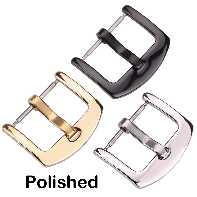 Metal Watch Band Buckle 16 18 20 22 24mm Men Watchband Strap Silver Black Gold Stainless Steel Clasp Accessories