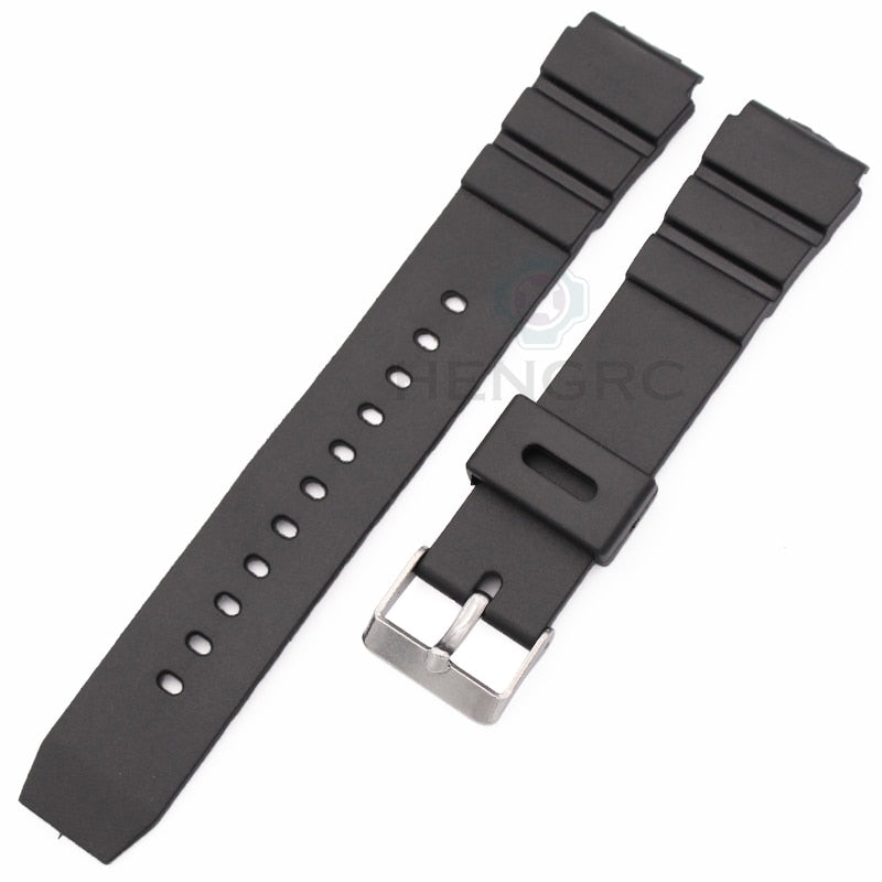Silikon Gummi Uhrenarmband Männer Schwarz Sport Tauchen Uhrenarmbänder Edelstahl Dornschließe Uhrenzubehör