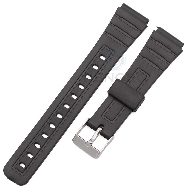 Silikon Gummi Uhrenarmband Männer Schwarz Sport Tauchen Uhrenarmbänder Edelstahl Dornschließe Uhrenzubehör