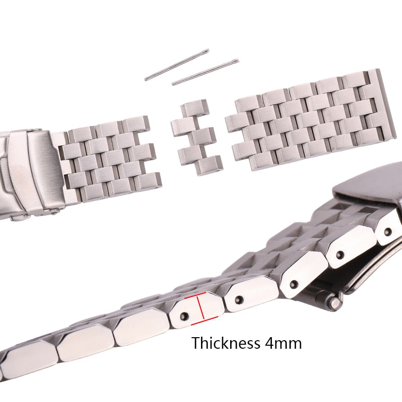 Edelstahl Armband Armband 18mm 20mm 22mm 24mm Frauen Männer Solide Metall Gebürstet Armband Für Getriebe s3 Band Zubehör