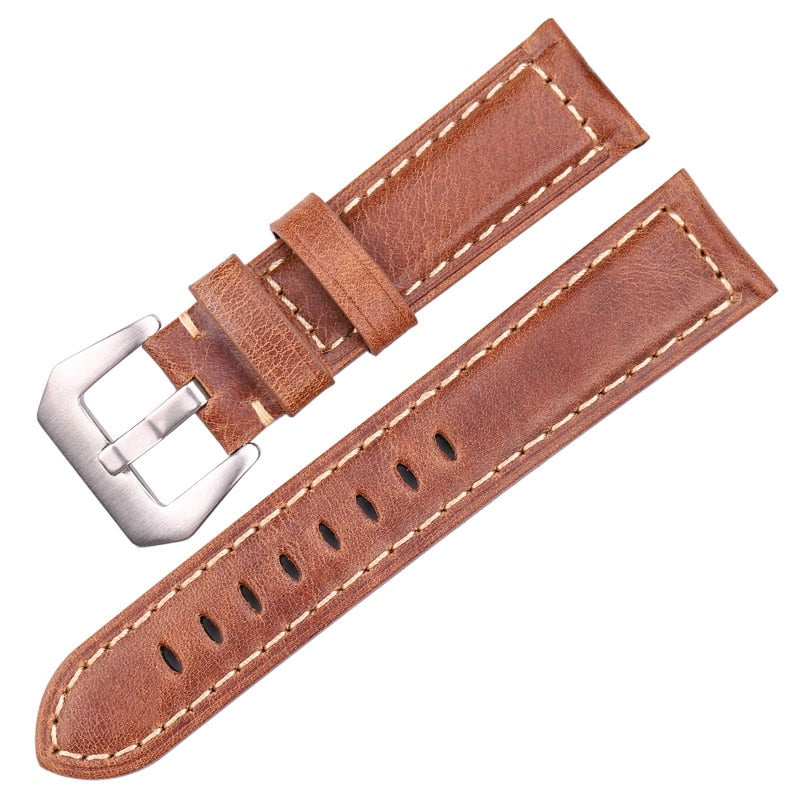Echtes Leder Uhrenarmband 20mm 22mm 24mm Dunkelbraun Damen Herren Rindsleder Uhrenarmband Uhrenzubehör