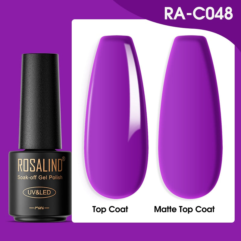 ROSALIND Gel Nail Polish Lamp All For Nails Art Manicure With Matt Base Top Coat Semi Permanant Gellak Nail Gel Polish Varnishes
