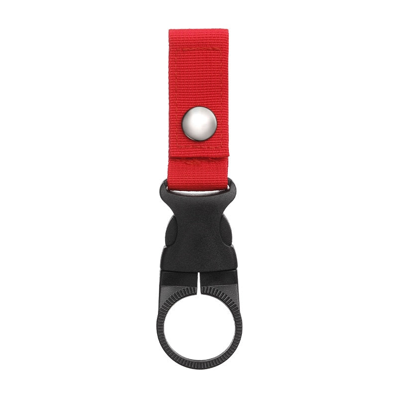 Molle Gurtband Rucksack Schnalle Karabiner Befestigen Quickdraw Wasser Flasche Aufhänger Halter Outdoor Camping Wandern Klettern Zubehör