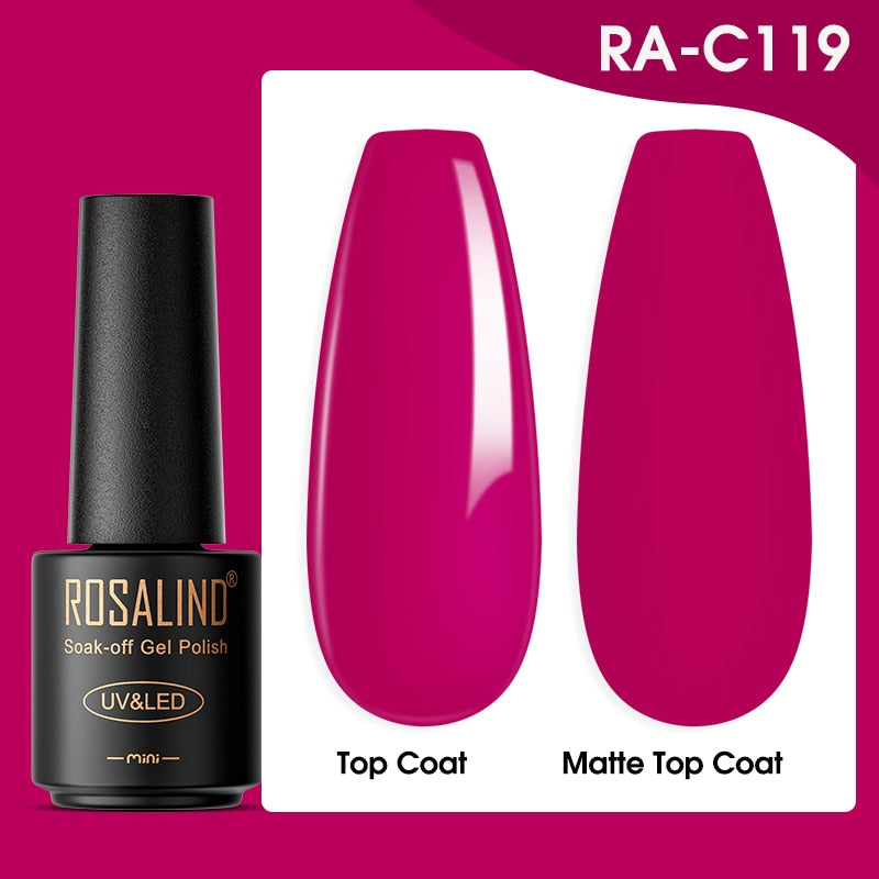 ROSALIND Gel Nail Polish Lamp All For Nails Art Manicure With Matt Base Top Coat Semi Permanant Gellak Nail Gel Polish Varnishes