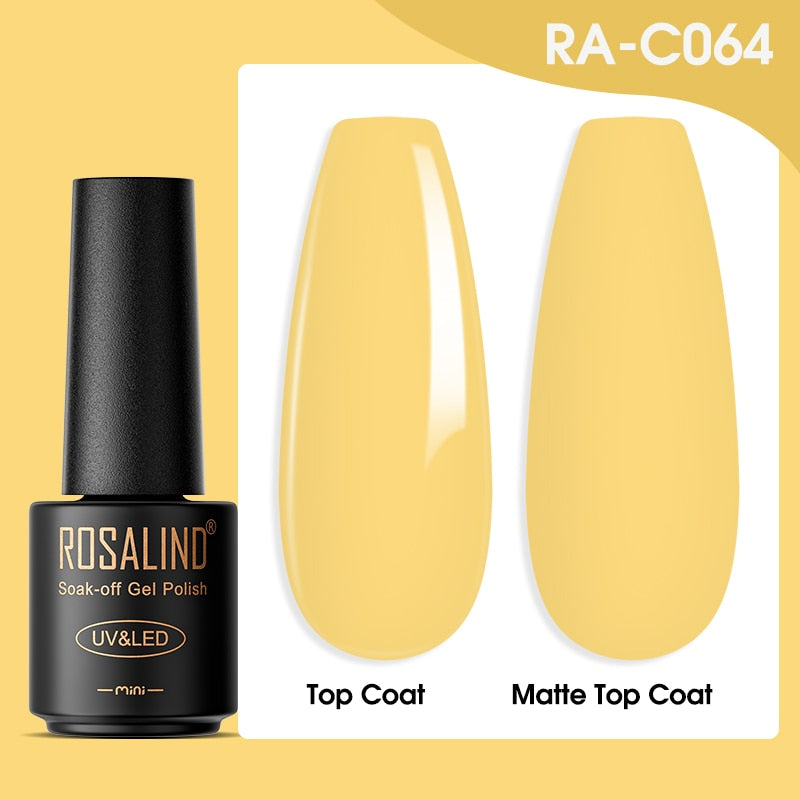 ROSALIND Gel Nail Polish Lamp All For Nails Art Manicure With Matt Base Top Coat Semi Permanant Gellak Nail Gel Polish Varnishes