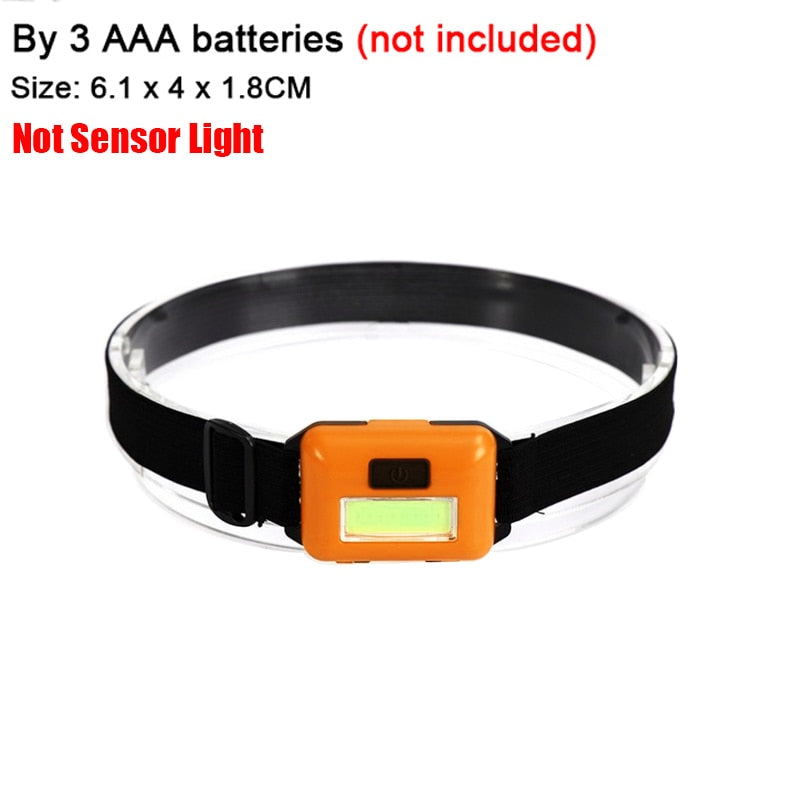 Tragbare Mini LED Scheinwerfer USB Aufladbare Körper Motion Sensor Scheinwerfer Outdoor Camping Angeln Licht Leistungsstarke Taschenlampe Kopf Lampe