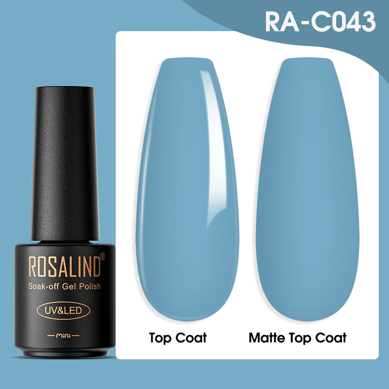 ROSALIND Gel Nail Polish Lamp All For Nails Art Manicure With Matt Base Top Coat Semi Permanant Gellak Nail Gel Polish Varnishes