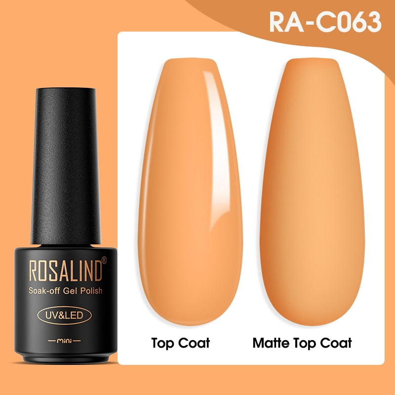 ROSALIND Gel Nail Polish Lamp All For Nails Art Manicure With Matt Base Top Coat Semi Permanant Gellak Nail Gel Polish Varnishes
