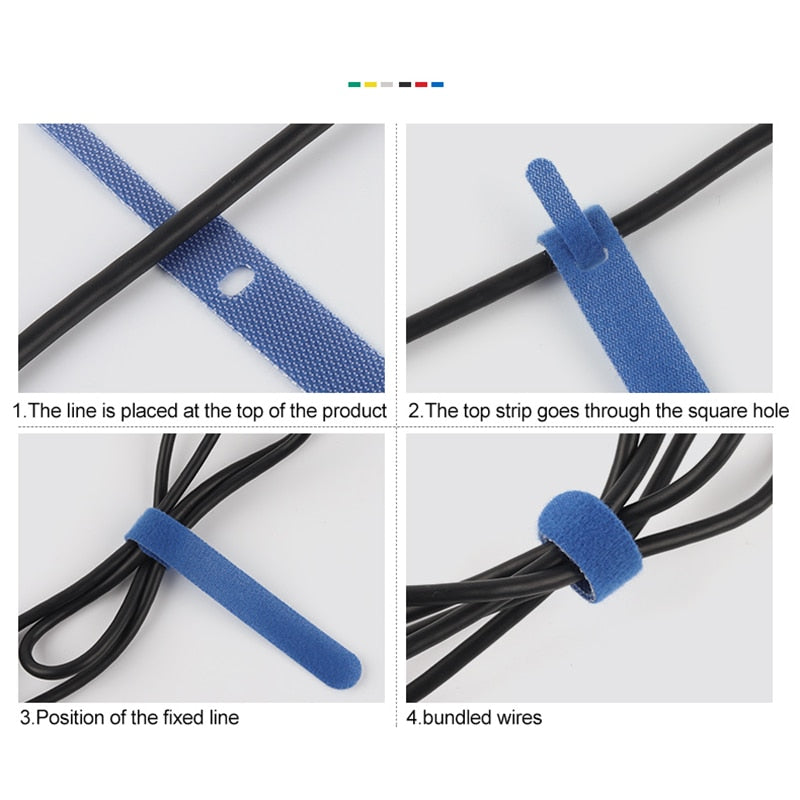 10/30/50/100PCS fascette per cavi rilasciabili fascette per cavi riutilizzabili in plastica colorata fascette per fascette avvolgenti in Nylon fascette per cavi di tipo T