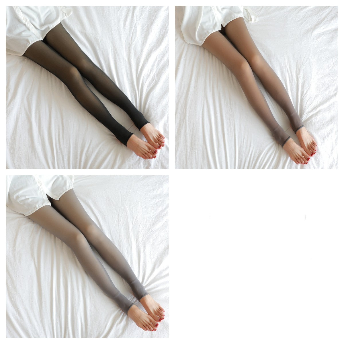 Gefälschte durchscheinende Leggings in Übergröße, Fleece-gefütterte Strumpfhosen, warme Fleece-Strumpfhosen für Herbst und Winter, Damen-Fleece-gefütterte Strumpfhosen, Thermo-Winterstrumpfhosen