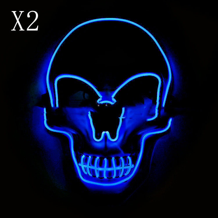 Totenkopf-LED-leuchtende Halloween-Maske