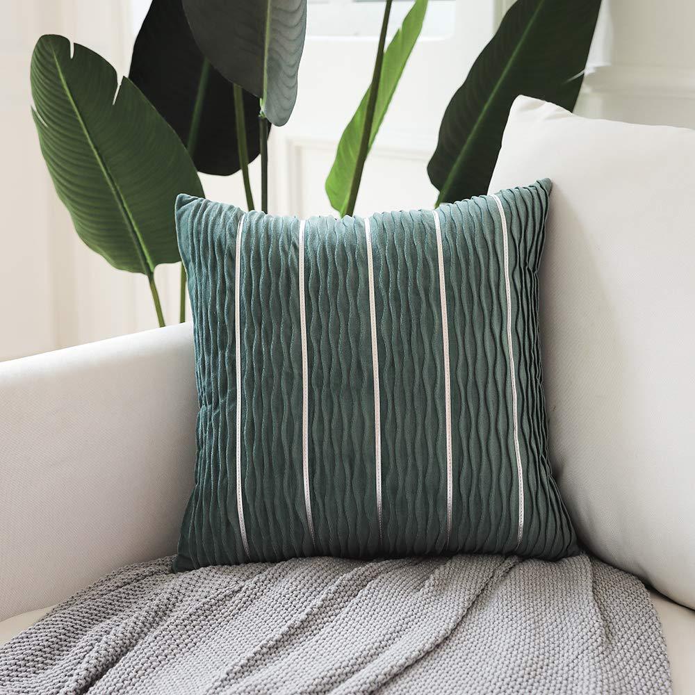 Schlichter luxuriöser gestreifter Samt-Kissenbezug, Kissen-Kissenbezug, Kissenbezug für Sofa, Flanell-Samt-Sofa-Kissenbezug