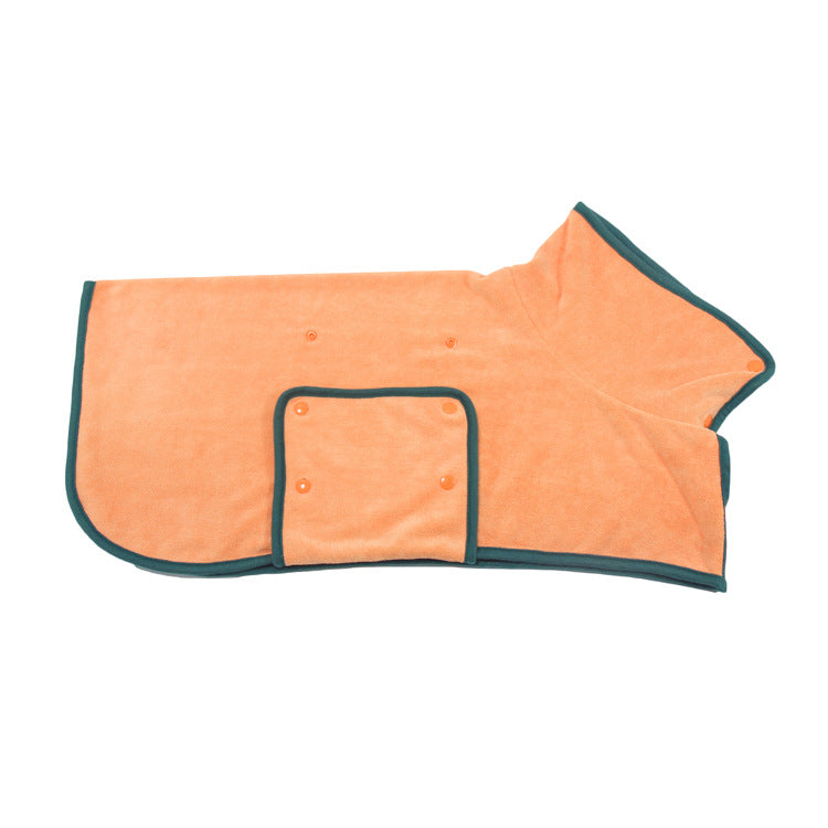 Saugfähiger Haustier-Bademantel mit umwickelter Mikrofaser