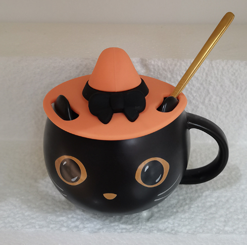 Geschenktasse für Paare mit Kürbisbedecktem Löffel