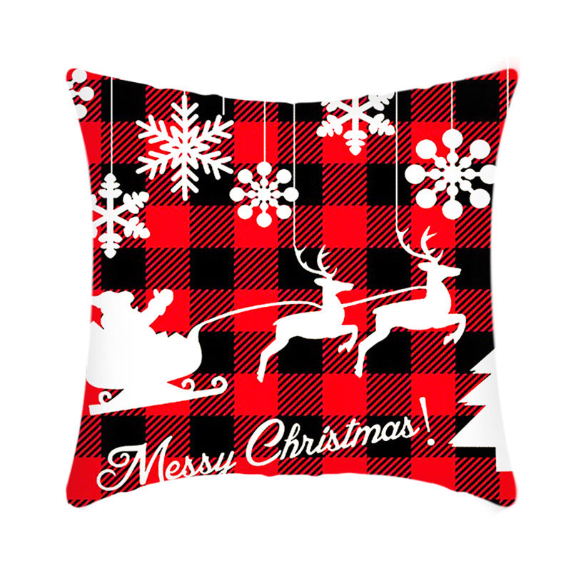 Frohe Weihnachten Kissenbezug 45 cm Elch Weihnachtsmann Kurze Plüsch Sofa Kissenbezug Home Decor Kissenbezug Weihnachtsdekoration