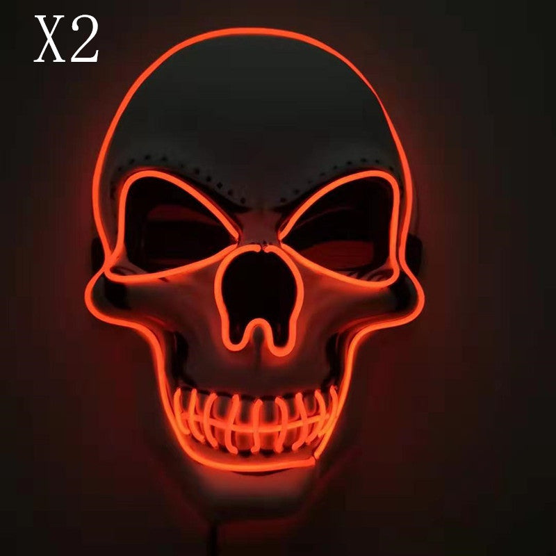 Totenkopf-LED-leuchtende Halloween-Maske