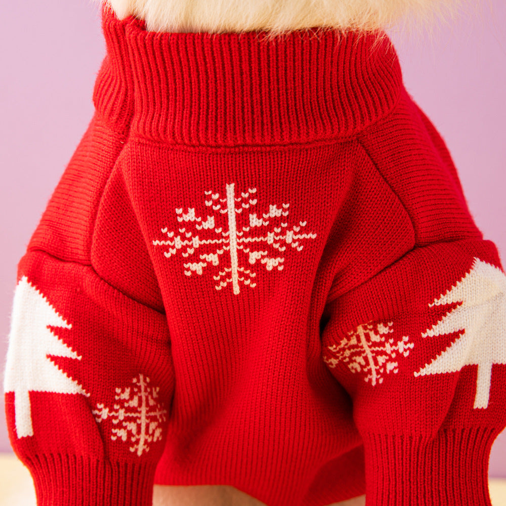 Weihnachtsbaum-Elch-Weihnachtshundepullover