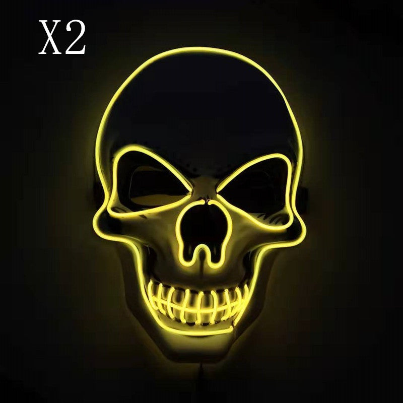 Totenkopf-LED-leuchtende Halloween-Maske