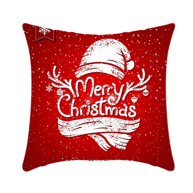 Frohe Weihnachten Kissenbezug 45 cm Elch Weihnachtsmann Kurze Plüsch Sofa Kissenbezug Home Decor Kissenbezug Weihnachtsdekoration
