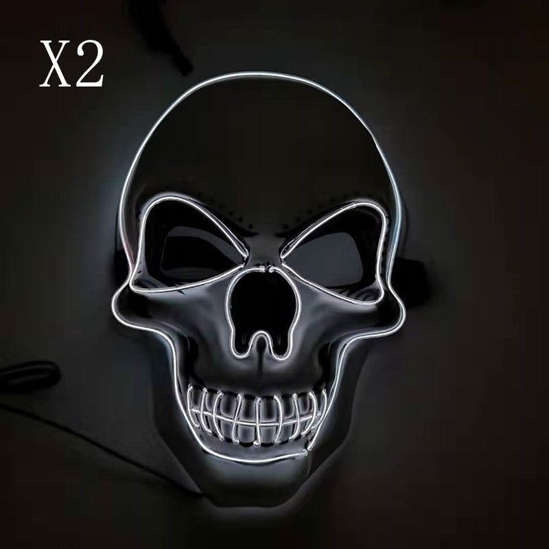 Totenkopf-LED-leuchtende Halloween-Maske