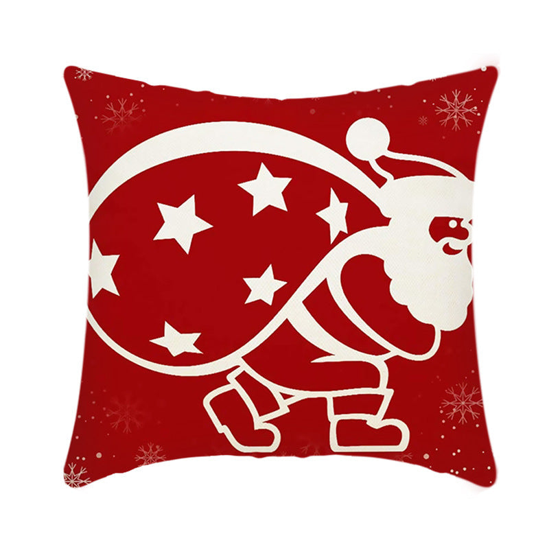 Frohe Weihnachten Kissenbezug 45 cm Elch Weihnachtsmann Kurze Plüsch Sofa Kissenbezug Home Decor Kissenbezug Weihnachtsdekoration