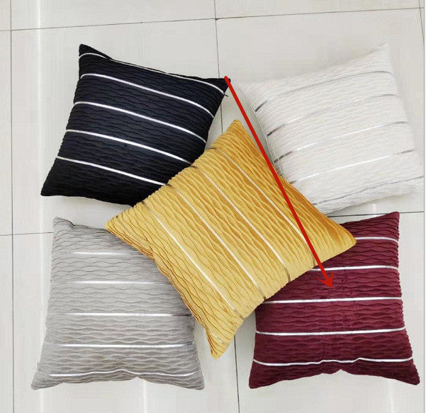 Schlichter luxuriöser gestreifter Samt-Kissenbezug, Kissen-Kissenbezug, Kissenbezug für Sofa, Flanell-Samt-Sofa-Kissenbezug