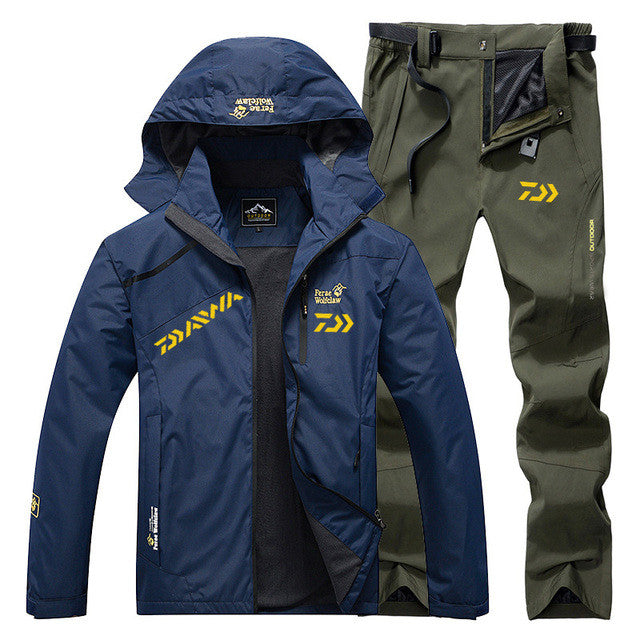 Spring Autumn Waterproof Windproof Fishing Suit Set Daiw
