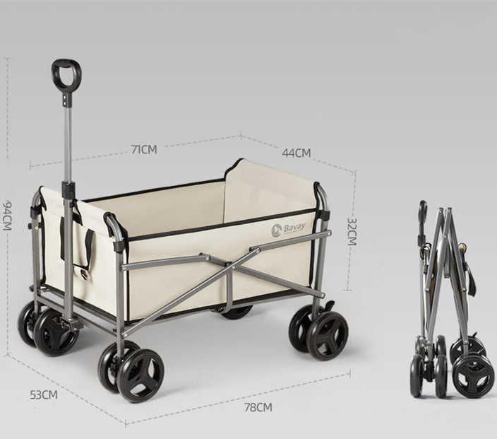 Outdoor-Camping-Trolley, Angelanhänger, Aufbewahrung