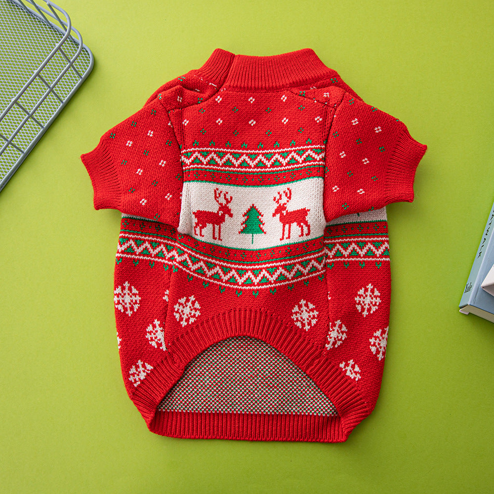 Weihnachtsbaum-Elch-Weihnachtshundepullover