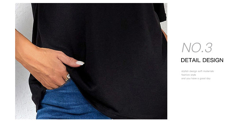 Solid Color Top Off-the-shoulder Knitted T-shirt For Women