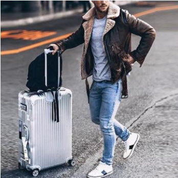 Casual Fashion Street Personality Artificial Leather Jacket