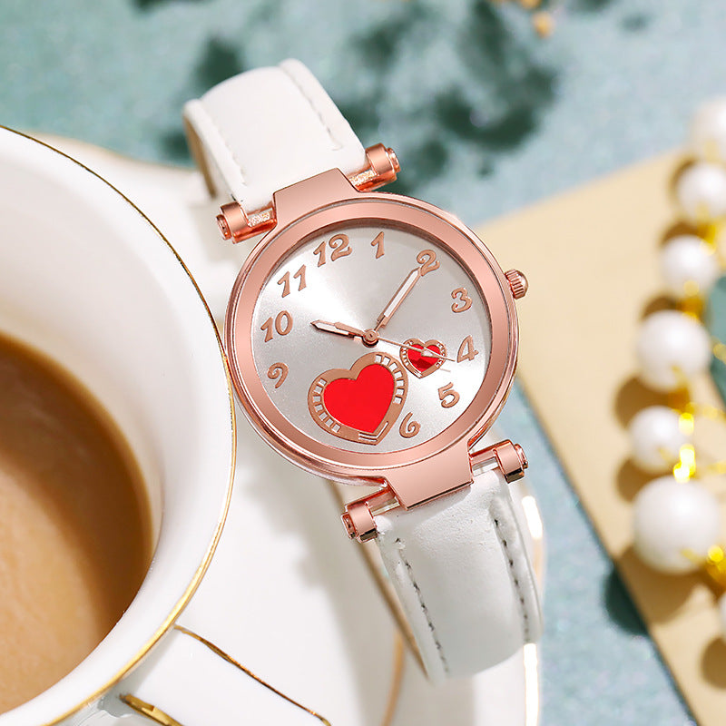 Retro Love Watch Nischeneinfachheit für Damen