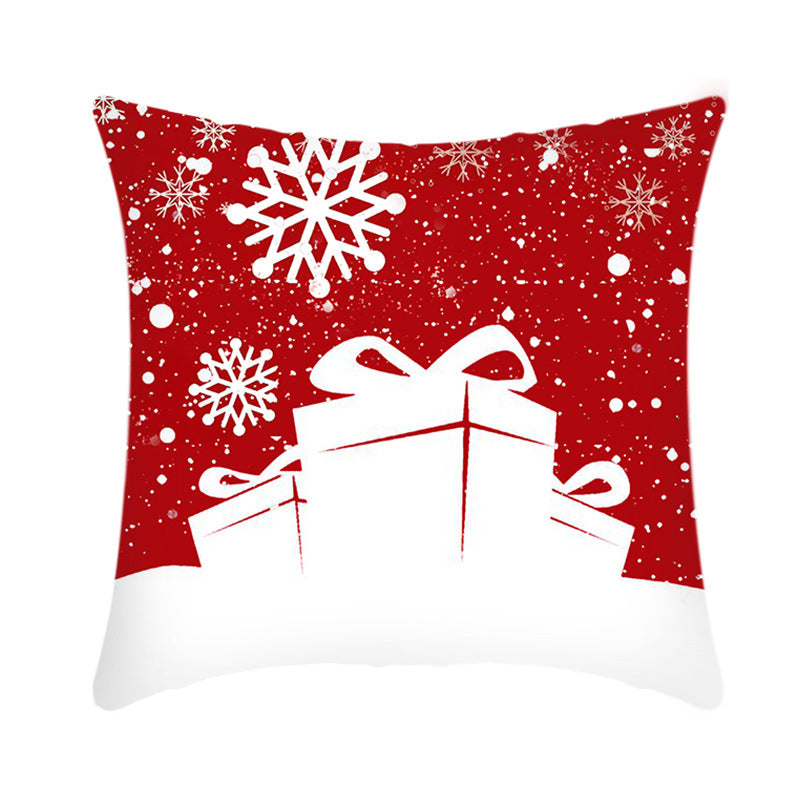 Frohe Weihnachten Kissenbezug 45 cm Elch Weihnachtsmann Kurze Plüsch Sofa Kissenbezug Home Decor Kissenbezug Weihnachtsdekoration