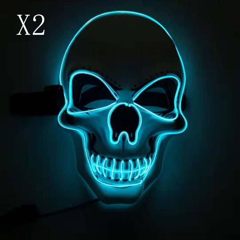 Totenkopf-LED-leuchtende Halloween-Maske