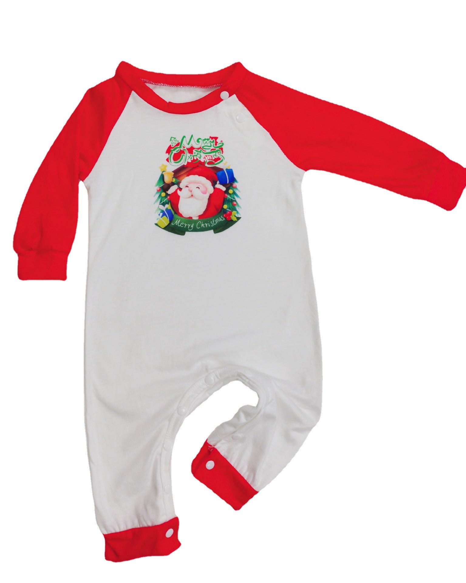 Weihnachts-Eltern-Kind-Kleidungsset, langärmeliges T-Shirt, karierte Hosen, passender Familien-Pyjama