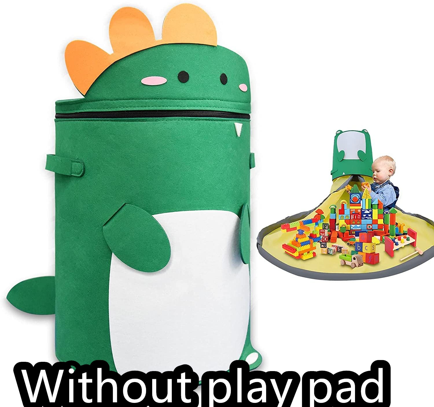 Filz-Aufbewahrungstasche, Spielzeug-Spielmatte, 2-in-1-Zugseil