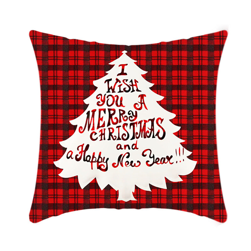 Frohe Weihnachten Kissenbezug 45 cm Elch Weihnachtsmann Kurze Plüsch Sofa Kissenbezug Home Decor Kissenbezug Weihnachtsdekoration