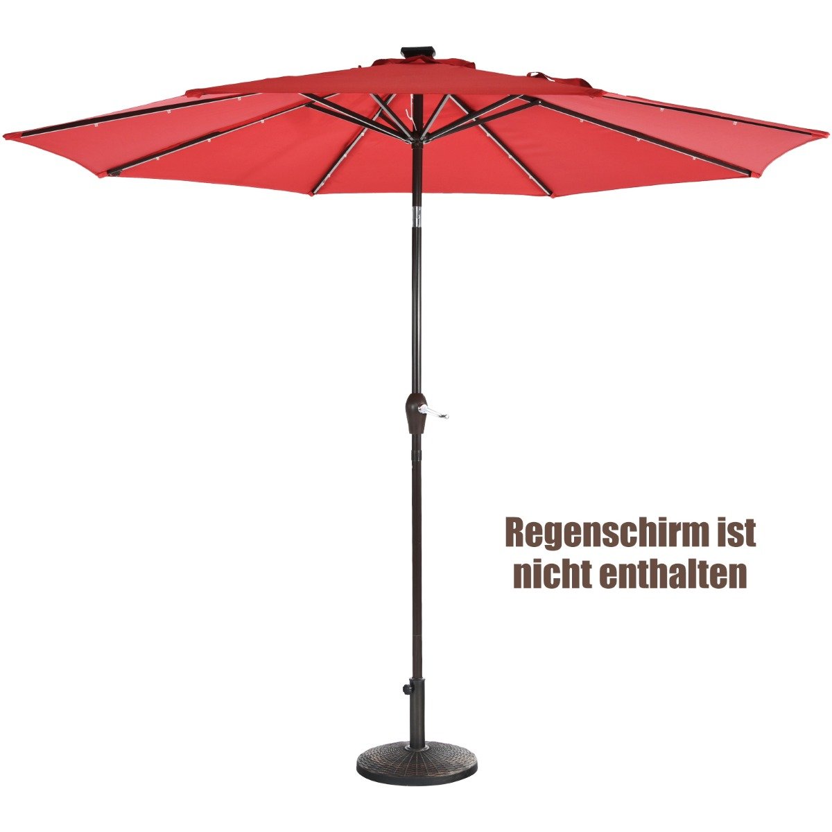 Sonnenschirmständer aus Kunstharz mit 46 cm Durchmesser Bronze