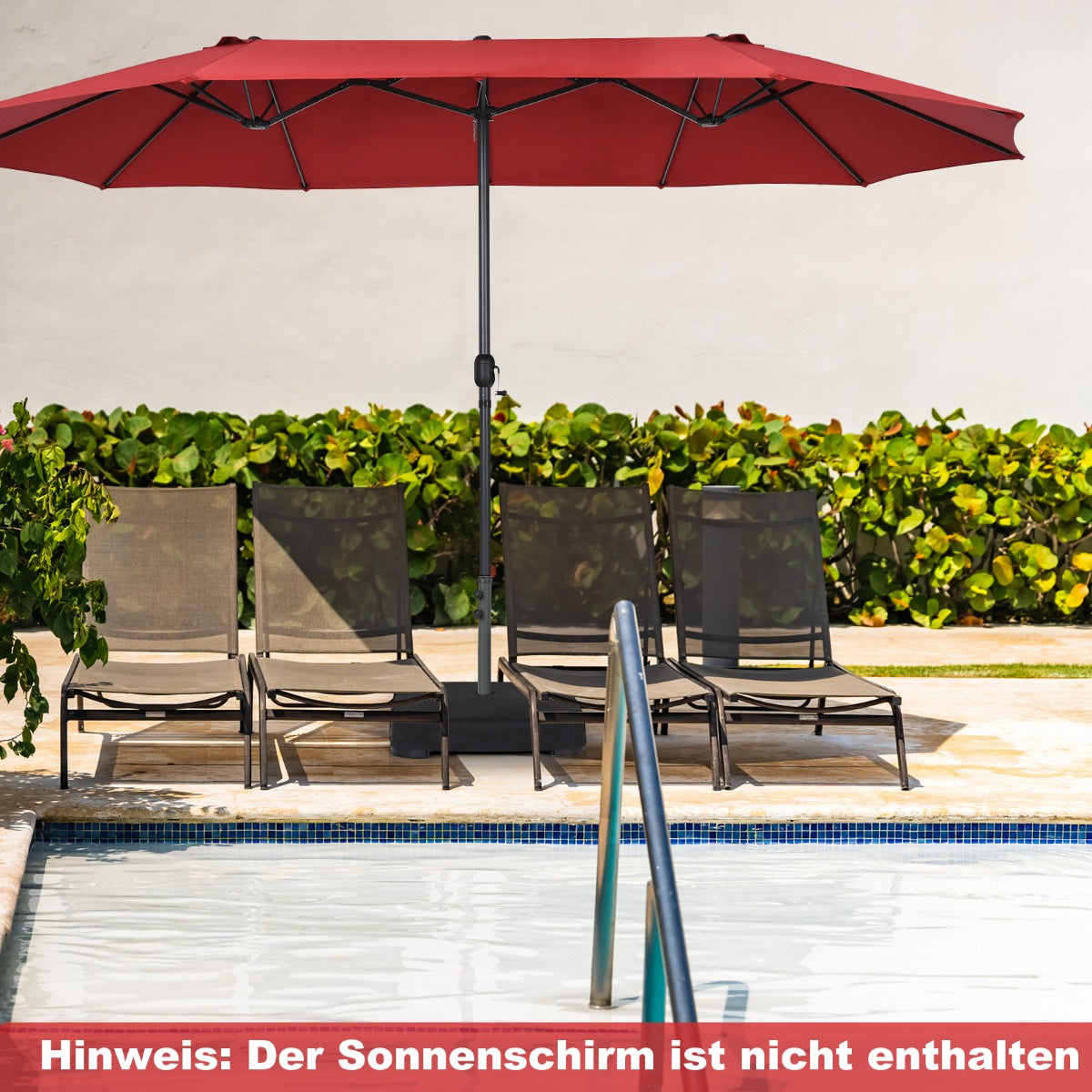 Sonnenschirmständer mit Sandsäcken (90 kg Füllkapazität) 73 x 73 x 41 cm Schwarz