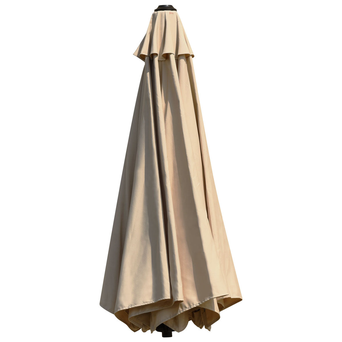 247 cm Wandschirm Terrassenschirm mit verstellbarem Mast Sonnenschirm mit Windventil Beige