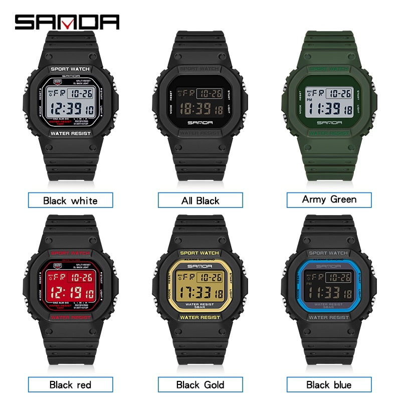 SANDA Sports Watch Men Top Brand Luxury Famous LED Digital Watches Male Clocks Men's Watch Relojes Deportivos Herren Uhren