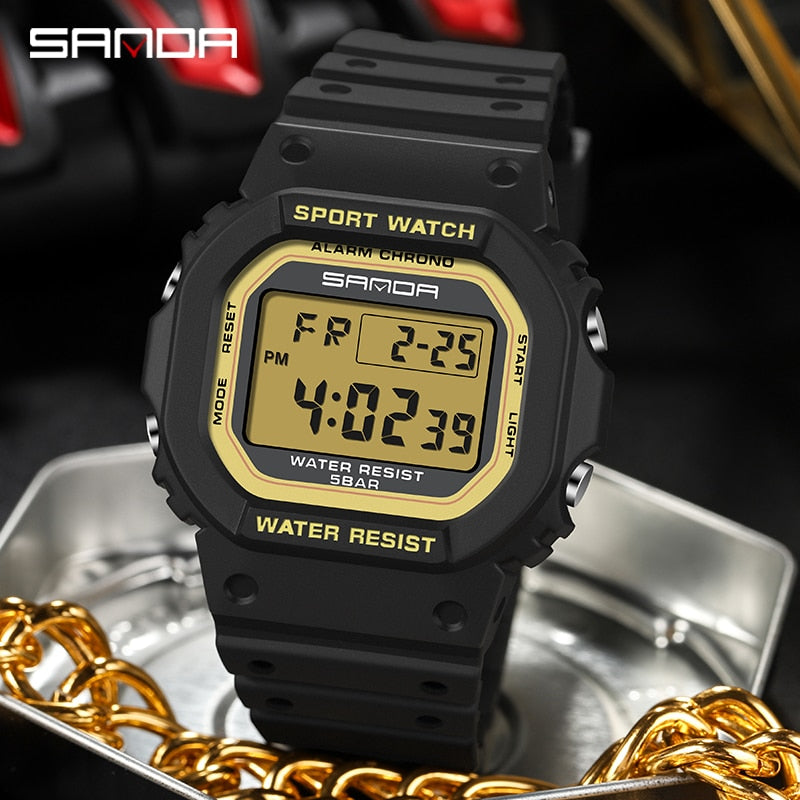 SANDA Sports Watch Men Top Brand Luxury Famous LED Digital Watches Male Clocks Men's Watch Relojes Deportivos Herren Uhren