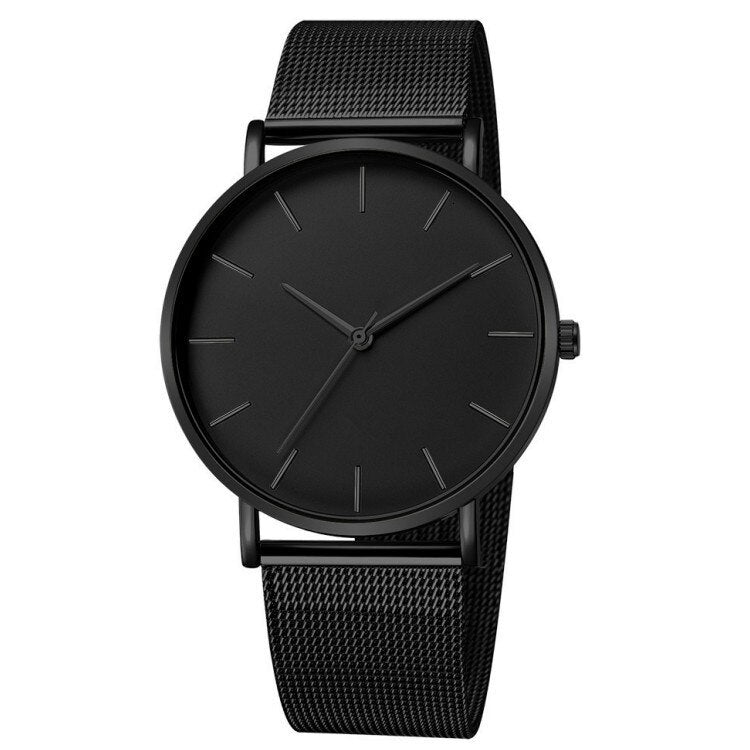 Minimalist Männer Mode Ultra Dünne Uhren Einfache Männer Business Edelstahl Mesh Gürtel Quarzuhr Relogio Masculino