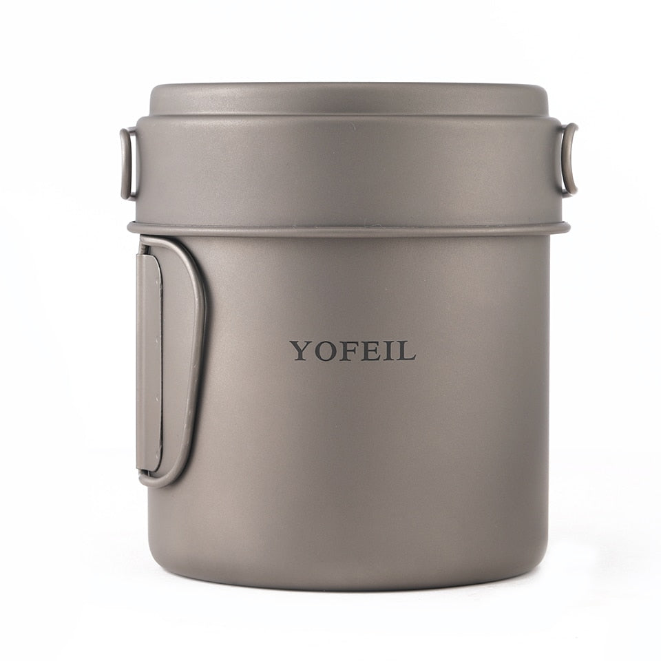 Camping Reinem Titan Kochgeschirr Titan Topf Holzofen Löffel Gabel Camping Geschirr Picknick Set Outdoor Küche Wandern Su