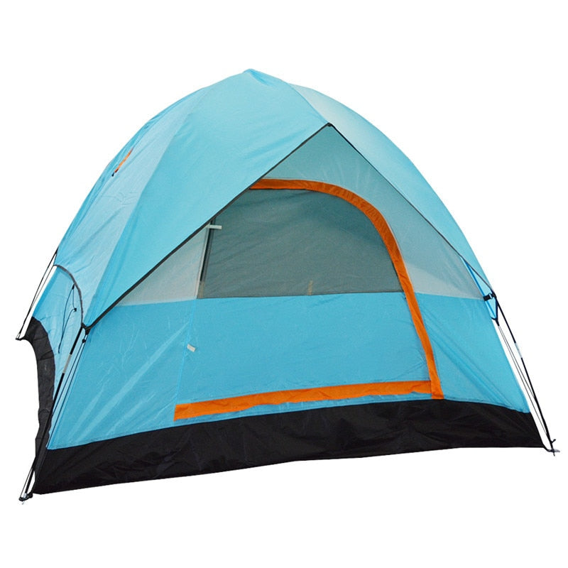 Windschutz-Campingzelt für 3–4 Personen, zweilagig, wasserdicht, Pop-up-offen, Anti-UV-Touristenzelt für Outdoor, Wandern, Strand, Reisen, Camping