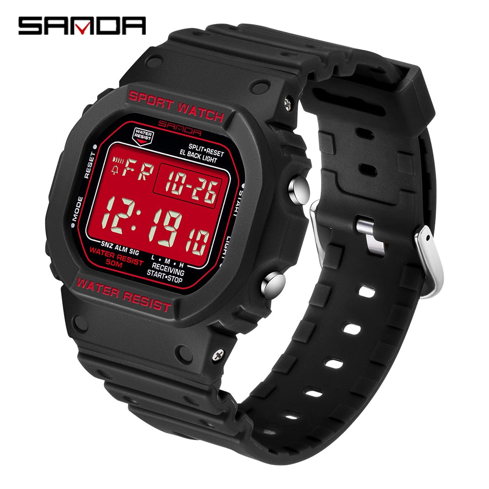 SANDA Sports Watch Men Top Brand Luxury Famous LED Digital Watches Male Clocks Men's Watch Relojes Deportivos Herren Uhren